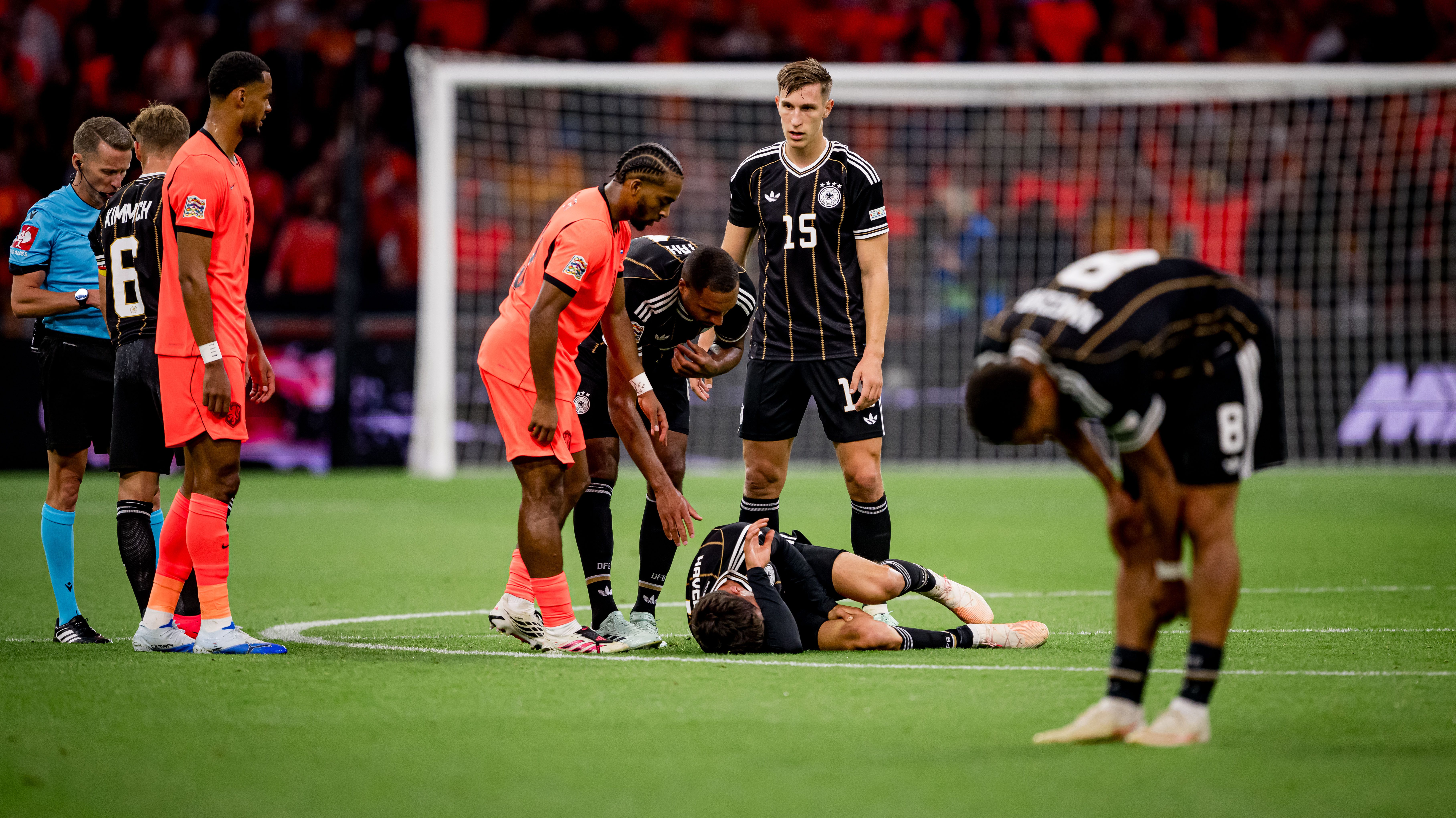 Kai Havertz sérülése a hollandok elleni meccsen.