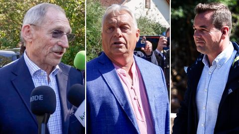 Orbán Viktor, Pintér Sándor és Németh Balázs nyilatkozik a sajtónak Kötcsén