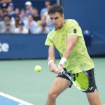 NEW YORK, NEW YORK - SEPTEMBER 02: Fabian Marozsan in action against Michael Zheng during a Men's Singles match on Day Four of the 2026 US Open at USTA Billie Jean King National Tennis Center on Wednesday, September 2, 2026 in Flushing, NY. (Photo by Darren Carroll/USTA via Getty Images)