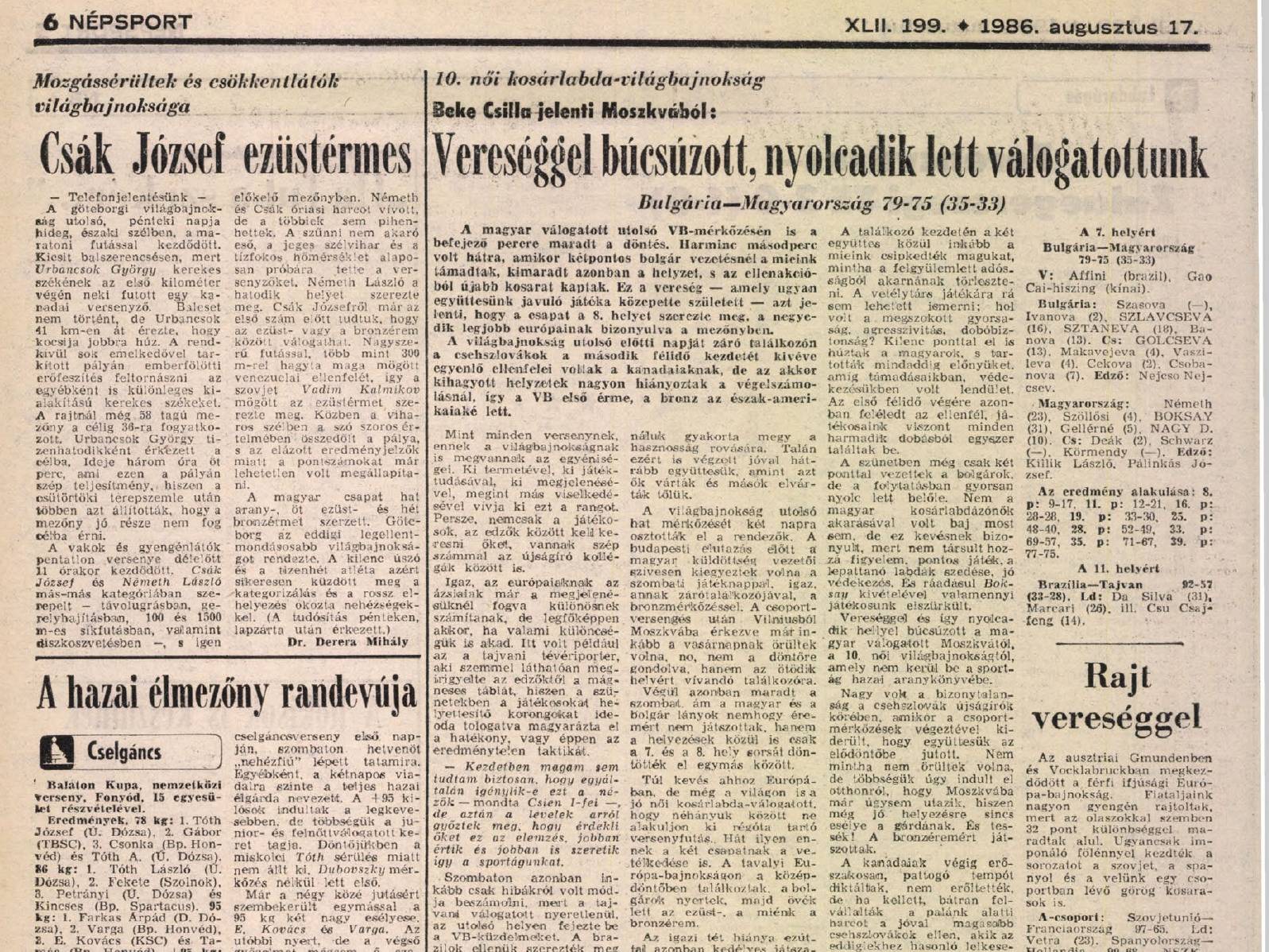 40 év után vb-negyeddöntős ismét a magyar női kosárválogatott 1