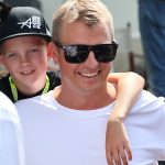Robin és Kimi Räikkönen a 2024-es Olasz Nagydíjon.