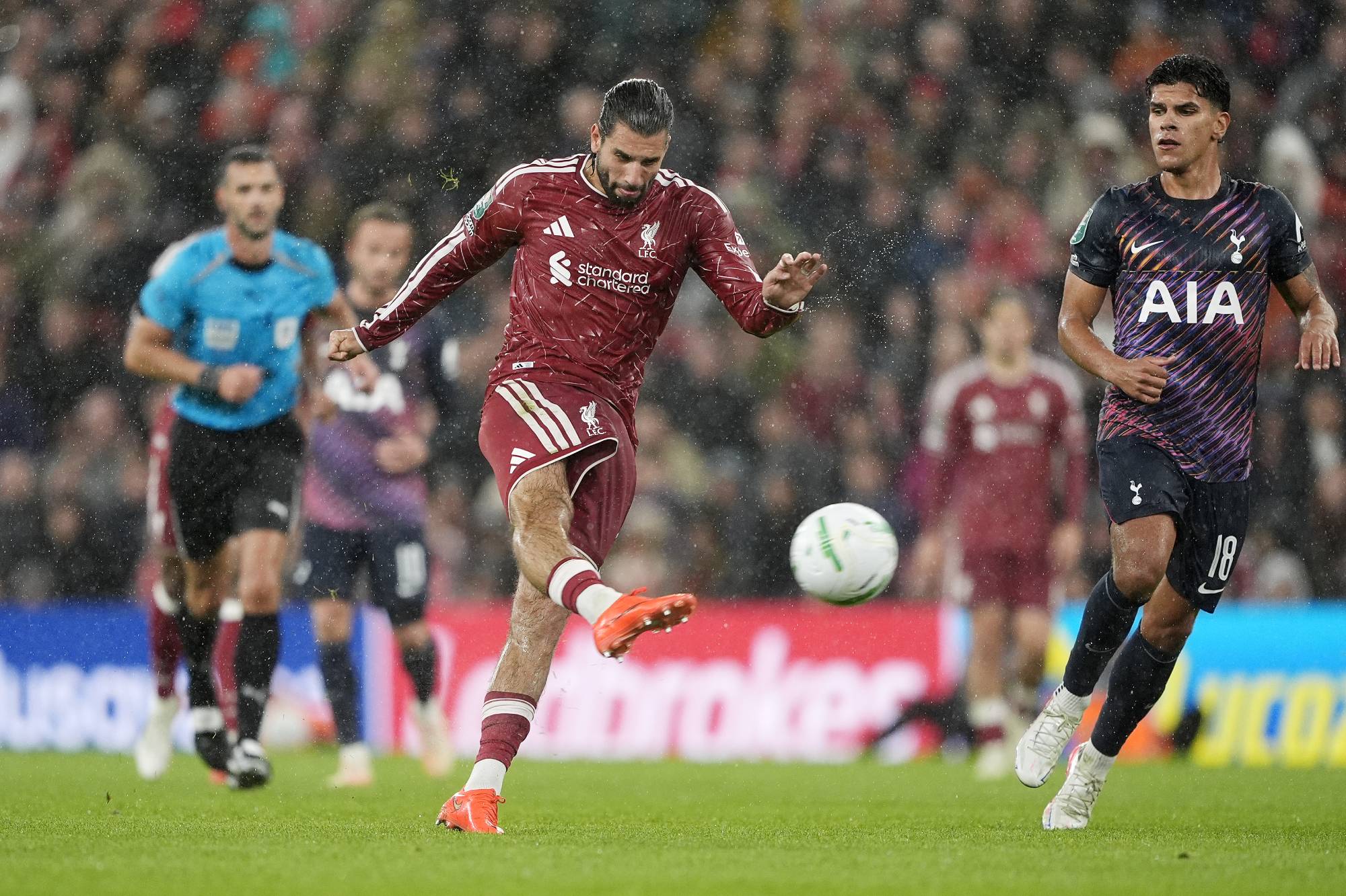 Szoboszlai Dominik: Emberek vagyunk, lehetnek rossz meccseink, rossz napjaink 1 Liverpool's Dominik Szoboszlai scores their side's third goal of the game during the Carabao Cup third round match at Anfield, Liverpool. Picture date: Tuesday September 15, 2026. (Photo by Peter Byrne/PA Images via Getty Images)