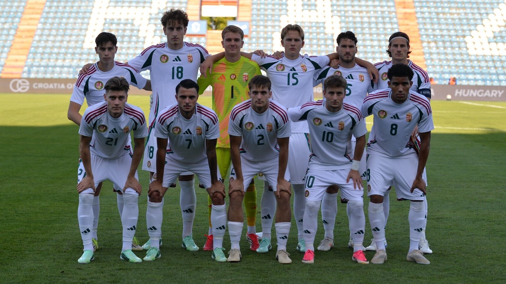 A magyar U21-es válogatott kezdőcsapata.