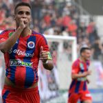 Urblík József, a Vasas játékosának gólöröme OTP Bank Liga 1. fordulójában játszott Vasas FC - ETO FC mérkőzésen az Illovszky Rudolf Stadionban 2026. július 26-án. A mérkőzés 2-2-es döntetlennel végződött.
