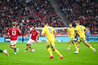 Szoboszlai Dominik a magyar-ukrán mérkőzésen.