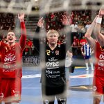 A Veszprém játékosai a férfi kézilabda Bajnokok Ligája csoportkörének 1. fordulójában játszott One Veszprém HC - FC Porto mérkőzés után a One Veszprém Arénában 2026. szeptember 9-én. A mérkőzést az One Veszprém HC nyerte 36-28-ra.