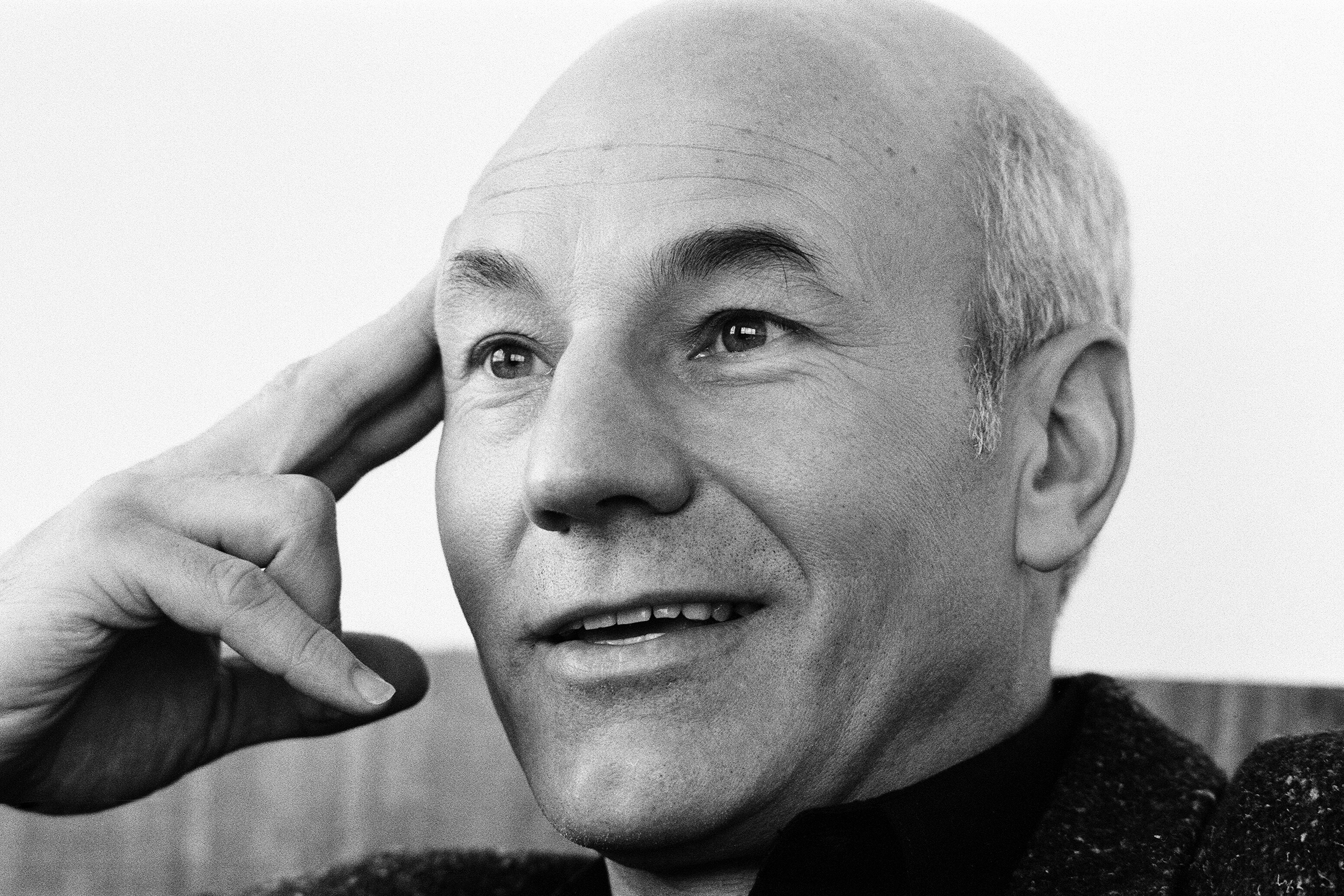 Patrick Stewart egy 1988-as felvételen.