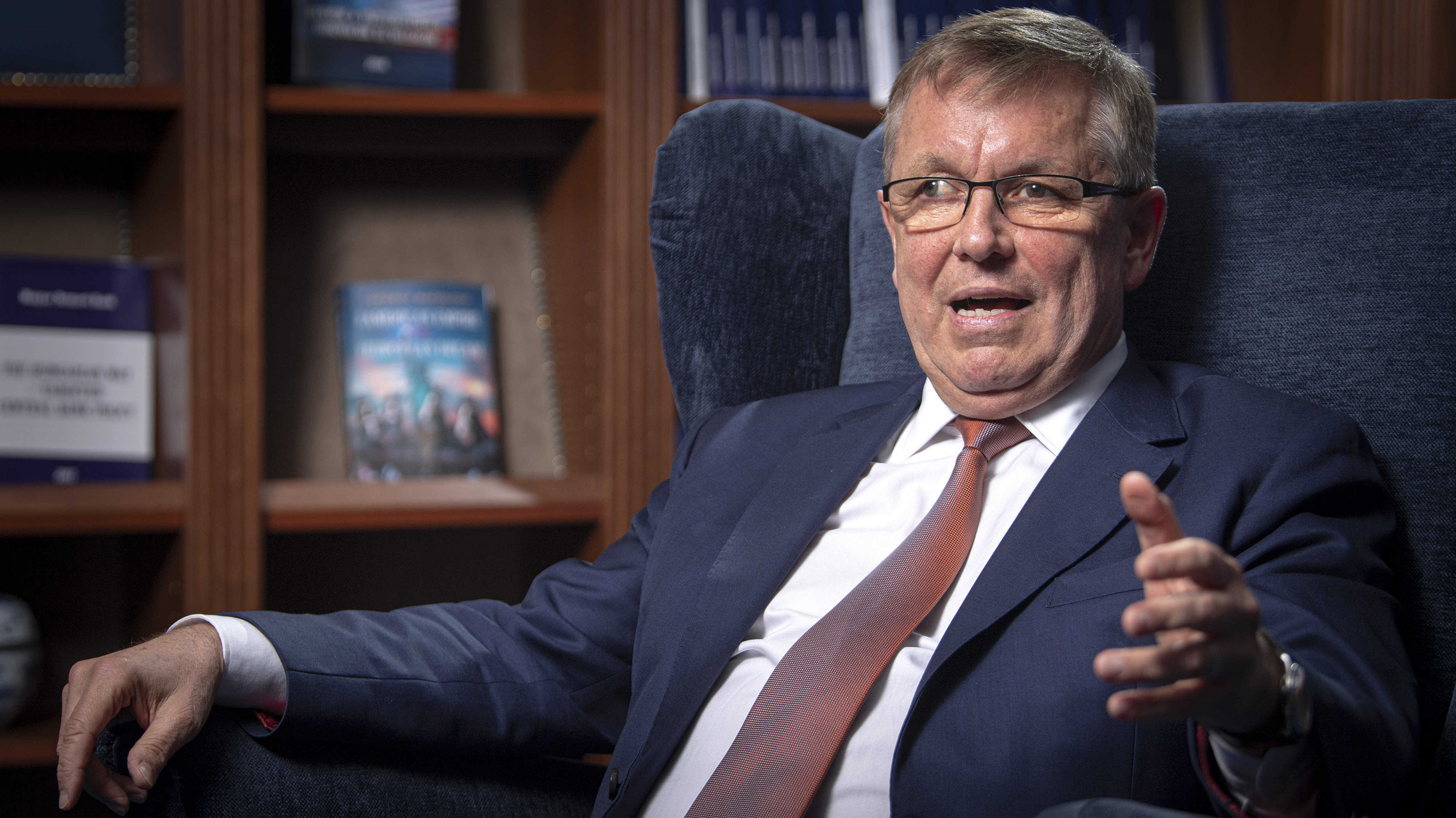 Matolcsy György, a Magyar Nemzeti Bank egykori elnöke a jegybank épületében 2020. április 16-án.