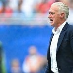 France's head coach Didier Deschamps gestures during the 2026 World Cup football tournament third-place match between France and England at the Miami Stadium in Miami on July 18, 2026.