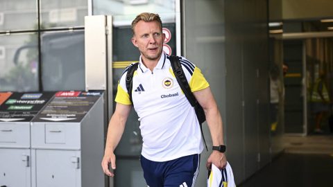 GRAZ, AUSTRIA - AUGUST 10: Dirk Kuyt, assistant coach of Fenerbahce, arrives to the city ahead of UEFA Champions League third qualifying round second-leg match against Sturm Graz in Graz, Austria on August 10, 2026. Agit Erdi Ulukaya / Anadolu