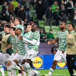 A győztes Ferencváros játékosai a labdarúgó Európa-liga alapszakasza harmadik fordulójának Ferencvárosi TC - Torreense mérkőzése végén a Groupama Arénában 2026. október 22-én. A Ferencváros 4-1-re győzött.