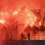 A Lens szurkolói a Club Brugge ellen.