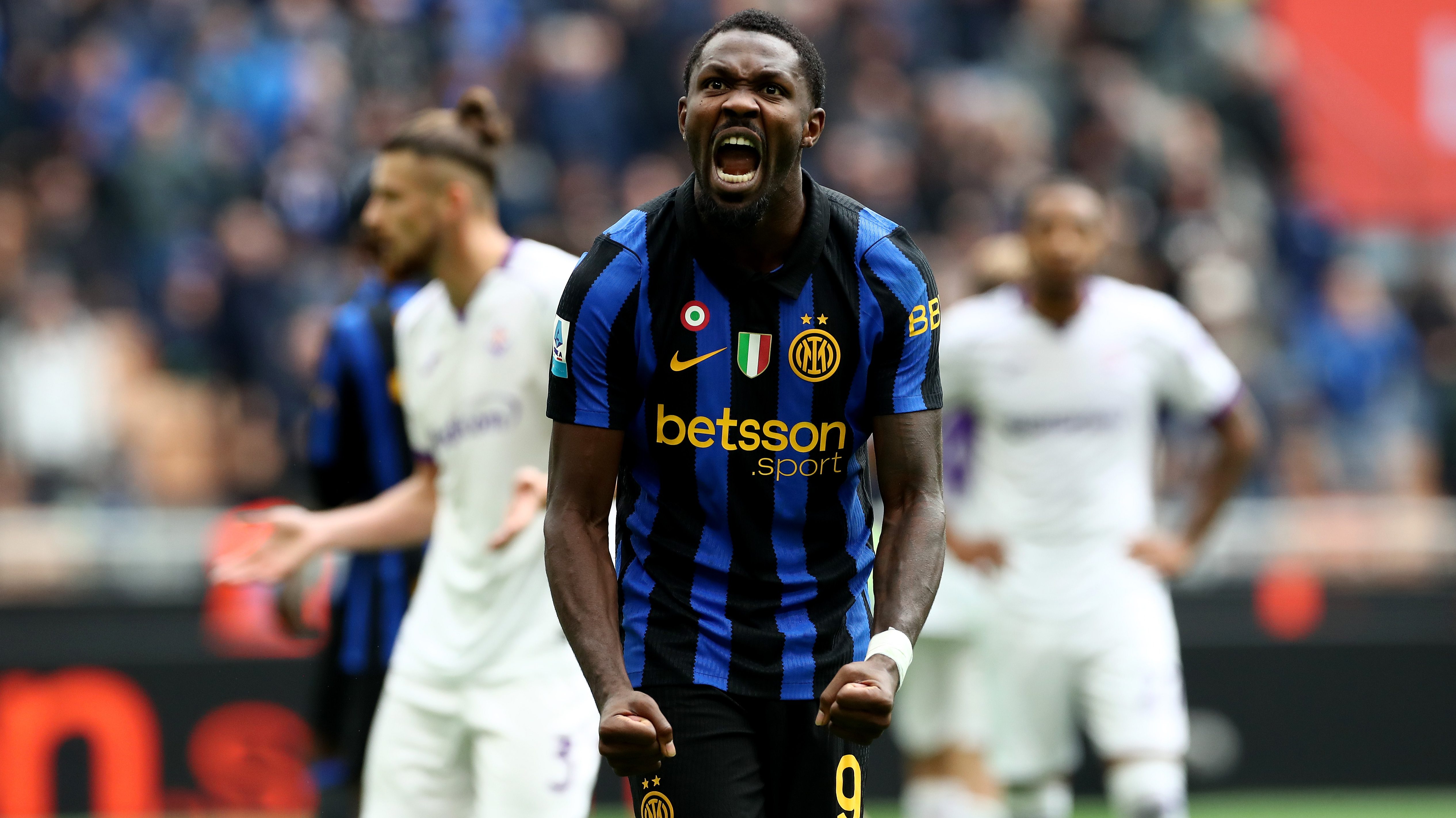 Marcus Thuram gólöröme a Fiorentina ellen.
