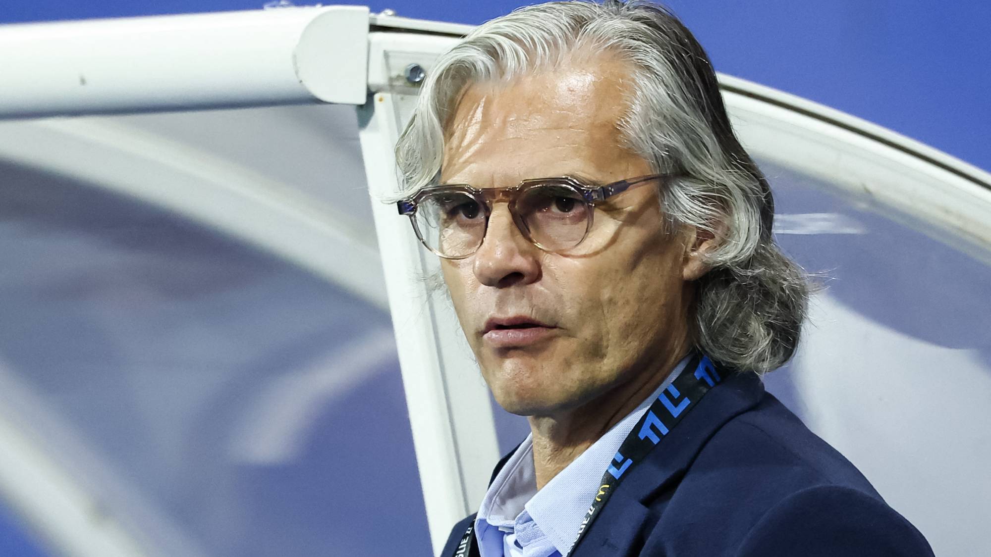 Troyes' French sporting director Jocelyn Blanchard looks on ahead of the French L1 football match between ES Troyes AC and Olympique de Marseille (OM) at the Stade de l'Aube in Troyes, central France, on October 11, 2026.
