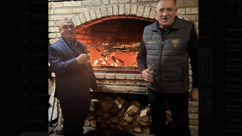 Orbán Boszniában italozik