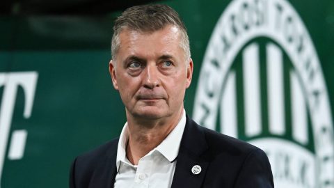 Kubatov Gábor, az FTC elnöke a labdarúgó OTP Bank Liga 11. fordulójában játszott Ferencvárosi TC - MTK Budapest mérkőzésen a Groupama Arénában 2026. október 25-én.