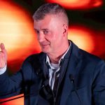 Kubatov Gábor, a Fidesz pártigazgatója beszédet mond a Fidelitas XXII. kongresszusán Budapesten, a Bálna Honvédelmi Központban 2025. november 15-én.