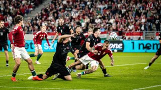 Magyar-georgiai mérkőzés a Puskás Arénában.