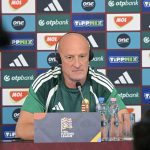 Marco Rossi szövetségi kapitány a magyar labdarúgó-válogatott sajtótájékoztatóján az MLSZ Telki Edzőközpontjában 2026. október 1-jén.