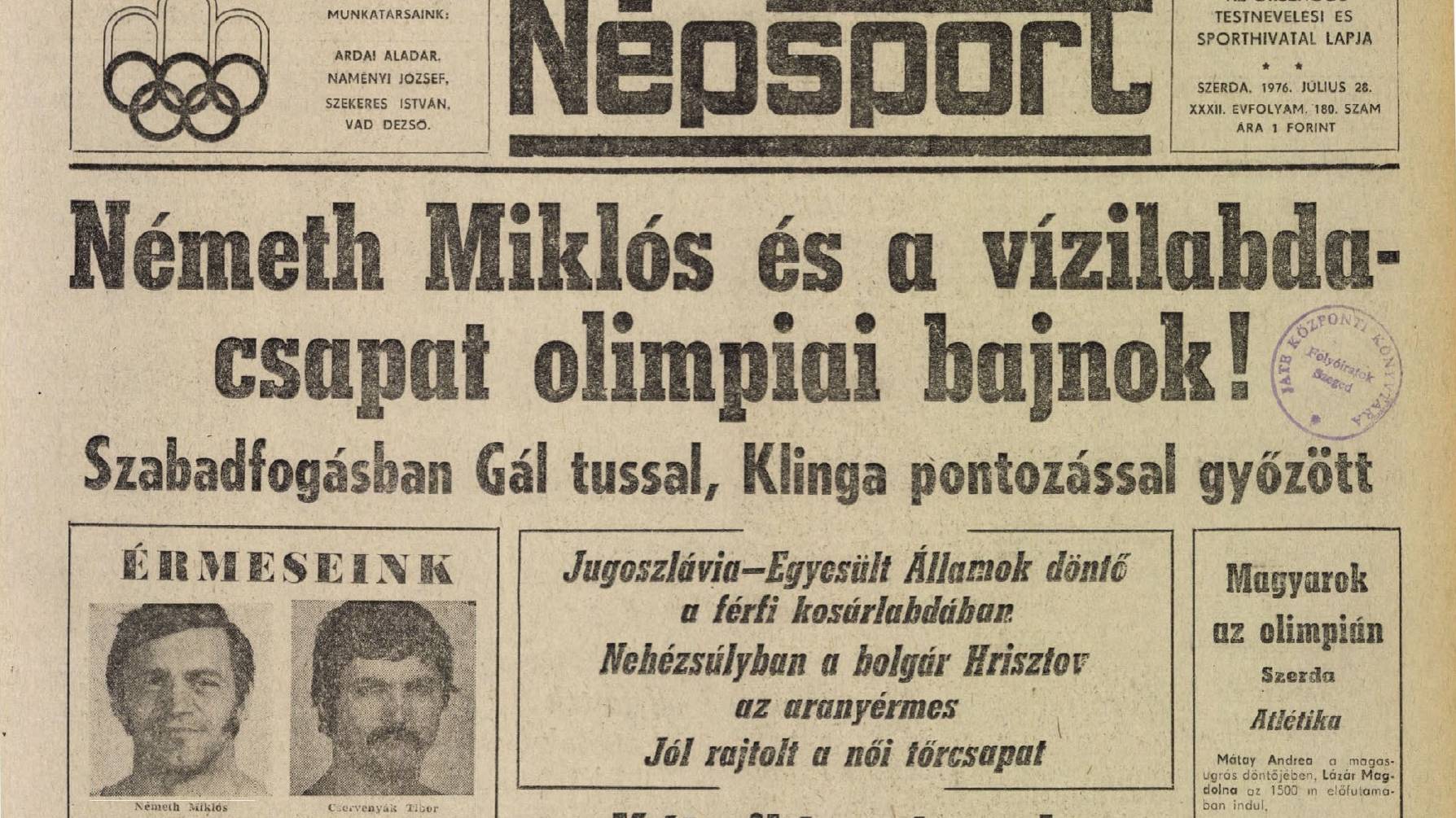 Népsport, 1976. július 28.