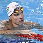 Rasovszky Kristóf a férfi 800 méteres gyorsúszás előfutama után a párizsi vizes Európa-bajnokságon az olimpiai vizesközpontban 2026. augusztus 11-én.