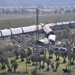 TOLEDO, SPAIN - OCTOBER 28: Emergency teams work at the scene of a collision involving two high-speed trains near Urda station in Toledo province, Spain, on October 28, 2026. The death toll has risen to 64, according to Spanish media reports. Preliminary information suggests that a Renfe AVE train struck the rear of a stationary Iryo train, causing two carriages to derail and fall down an embankment. Emergency crews continue rescue and response operations as authorities investigate the cause of the collision. Burak Akbulut / Anadolu