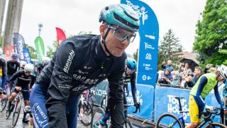 Valter Attila, a Bahrain Victorious csapat tagja a 47. Tour de Hongrie országúti kerékpáros körverseny negyedik, 147 kilométeres Mohács - Pécs közötti szakaszának rajtjánál Mohácson 2026. május 16-án.