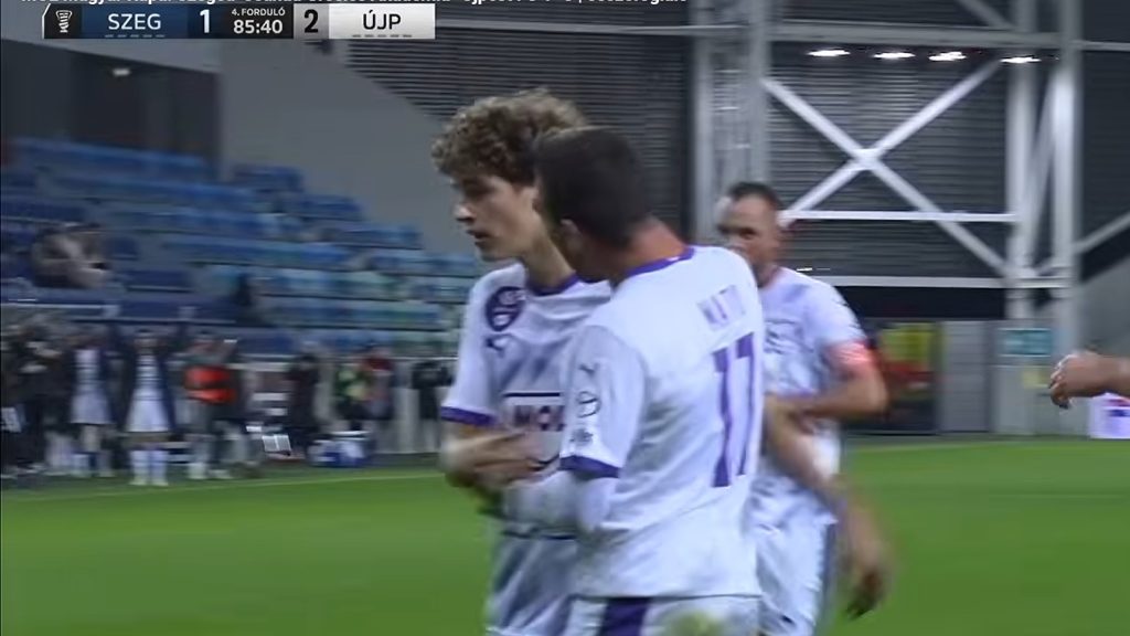 „Megmutatta, mekkora potenciál rejlik benne” – gólpasszal debütált az Újpest 18 éves játékosa