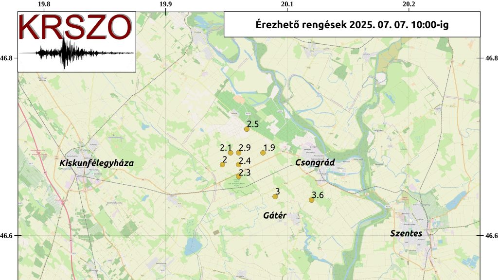 Megint földrengés volt Csongrád közelében