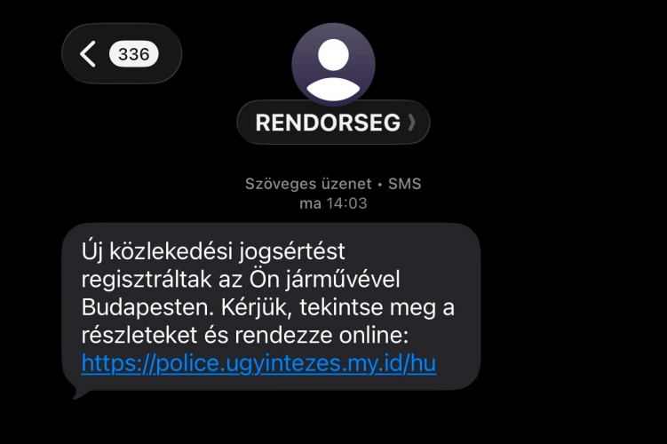 SMS-ben érkezik a hamis bírság, ne dőljenek be a csalóknak 1