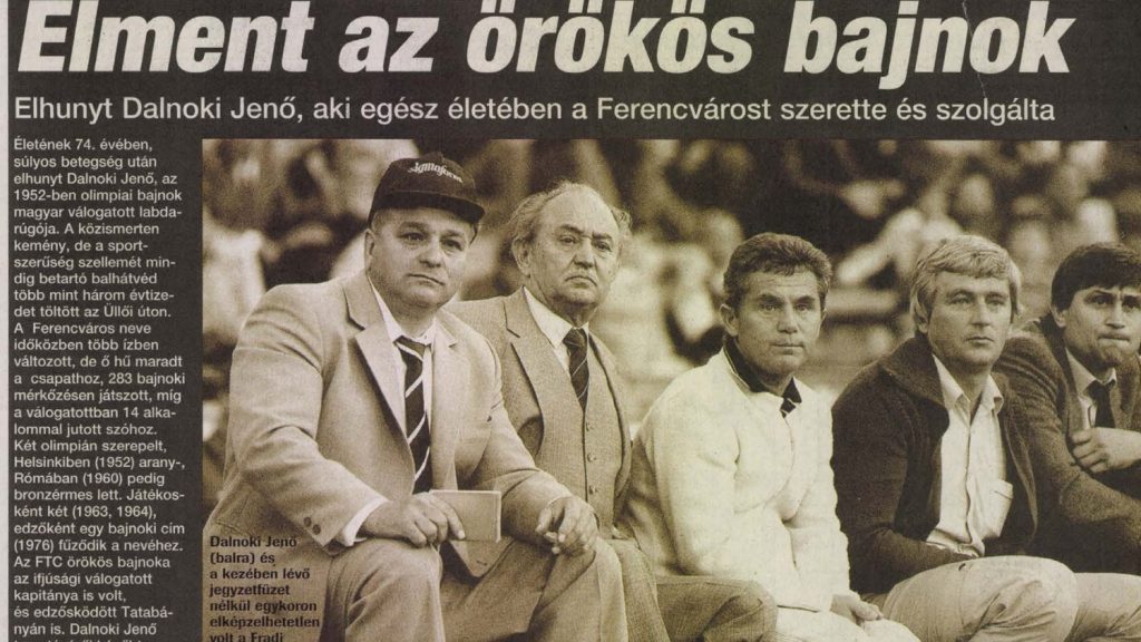 El legendario campeón olímpico Ferencvaros nació hace 90 años