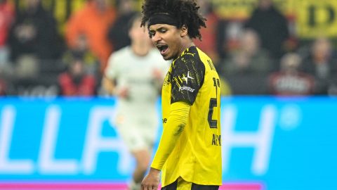 Karim Adeyemi a Borussia Dortmund és a Borussia Mönchengladbach Bundesliga-mérkőzésén.