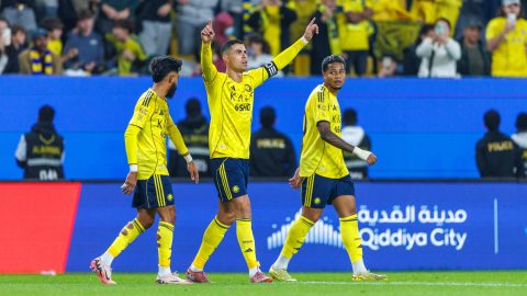 Cristiano Ronaldo a hátával szerzett gólt al-Nasszr szaúdi focibajnokság