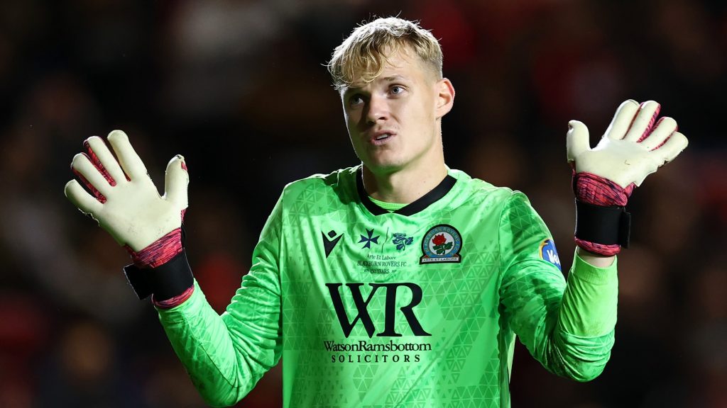 Tóth Balázs, a Blackburn és a Bristol bajnokiján, amin le kellett cserélni sérülés miatt.