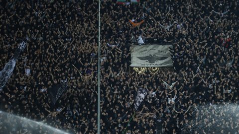 PAOK-szurkolók.
