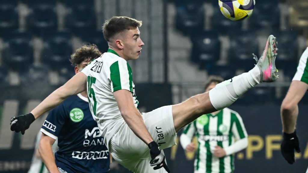 Felcsút, 2026. január 24. Szendrei Ákos, a Paksi FC játékosa a labdarúgó OTP Bank Liga 19. fordulójában játszott Puskás Akadémia FC - Paksi FC mérkőzésen a felcsúti Pancho Arénában 2026. január 24-én.