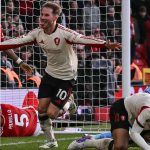 Alexis Mac Allister gólöröme Nottinghamben.