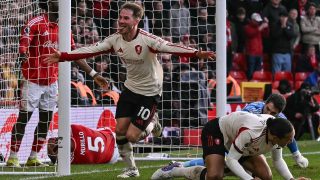 Alexis Mac Allister gólöröme Nottinghamben.