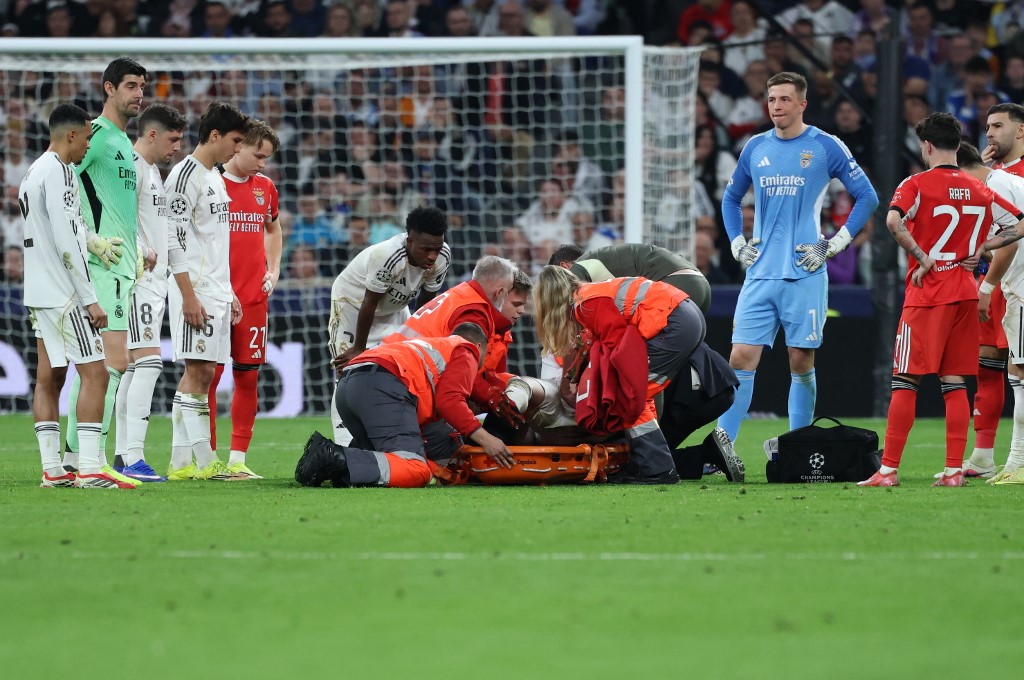 Raú Asencio kórházba került a Real Madrid-Benfica Bajnokok Ligája-mérkőzés alatt.