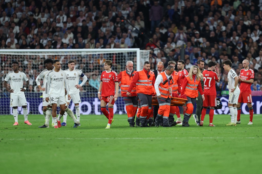 Raú Asencio kórházba került a Real Madrid-Benfica Bajnokok Ligája-mérkőzés alatt.