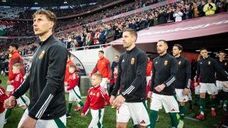 A magyar labdarúgó-válogatott a törökök elleni selejtező előtt.