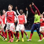 Az Arsenal játékosainak ünneplése.