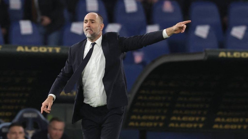 Igor Tudor, coach of Juventus, reacts during the Serie A soccer match between SS Lazio and Juventus FC at Stadio Olimpico in Rome, Italy, on October 26, 2025. (Photo by Ciro De Luca/NurPhoto)