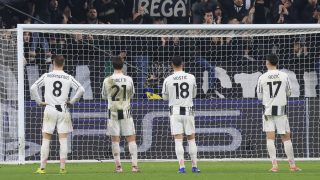 A JUventus játékosai a Galatasaray elleni Bajnokok Ligája-.búcsú után.