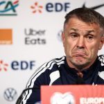 Szerhij Rebrov, az ukrán válogatott szövetségi kapitánya.