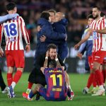 Barcelona-Atletico Madrid a lefújás után.