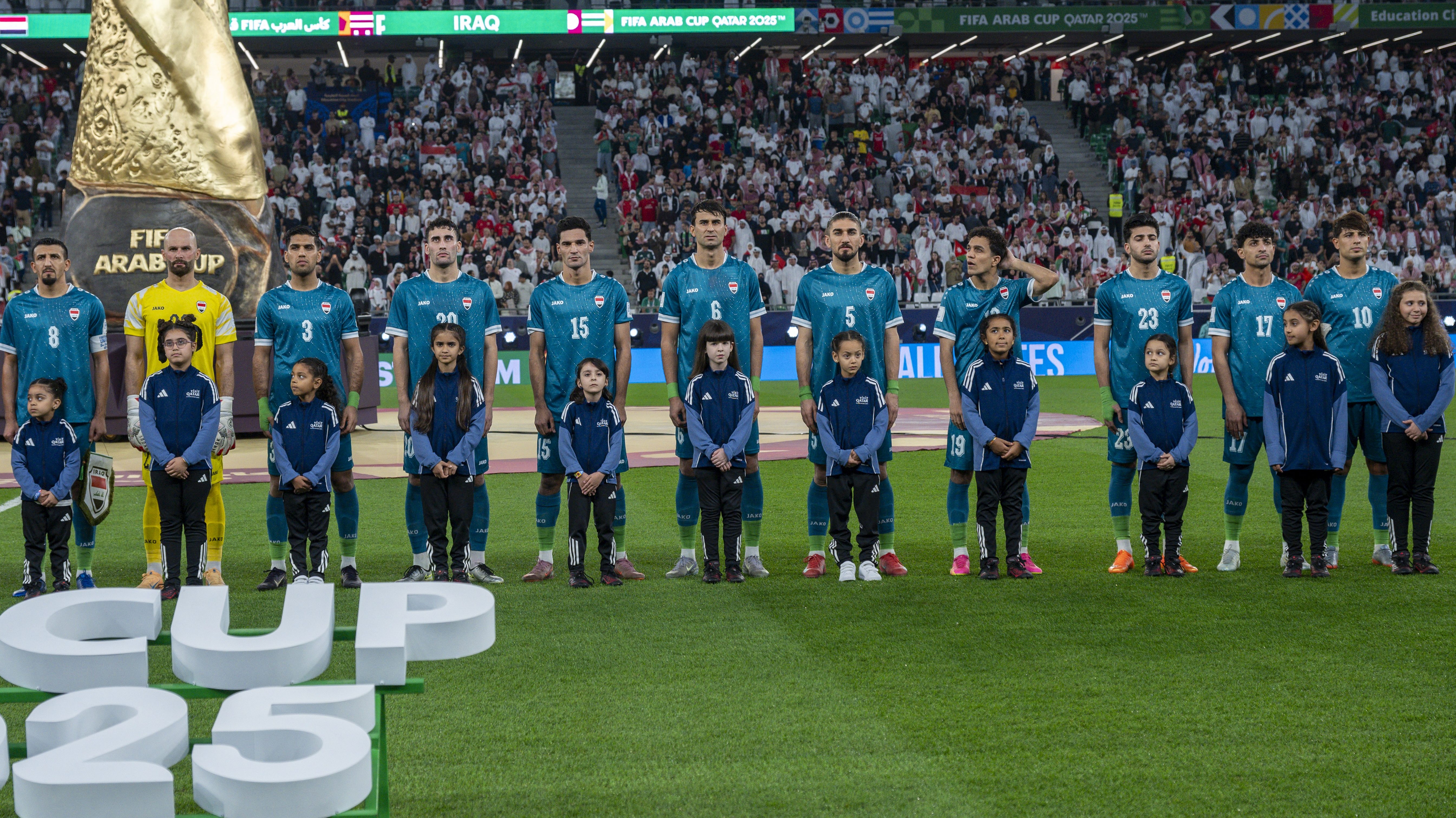 Az iraki válogatott az Arab Kupán.