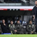 MADRID, SPAIN - MARCH 02: Head coach Alvaro Arbeloa of Real Madrid follows the La Liga week 26 football match between Real Madrid and Getafe at Santiago Bernabeu Stadium in Madrid, Spain on March 02, 2026. Burak Akbulut / Anadolu