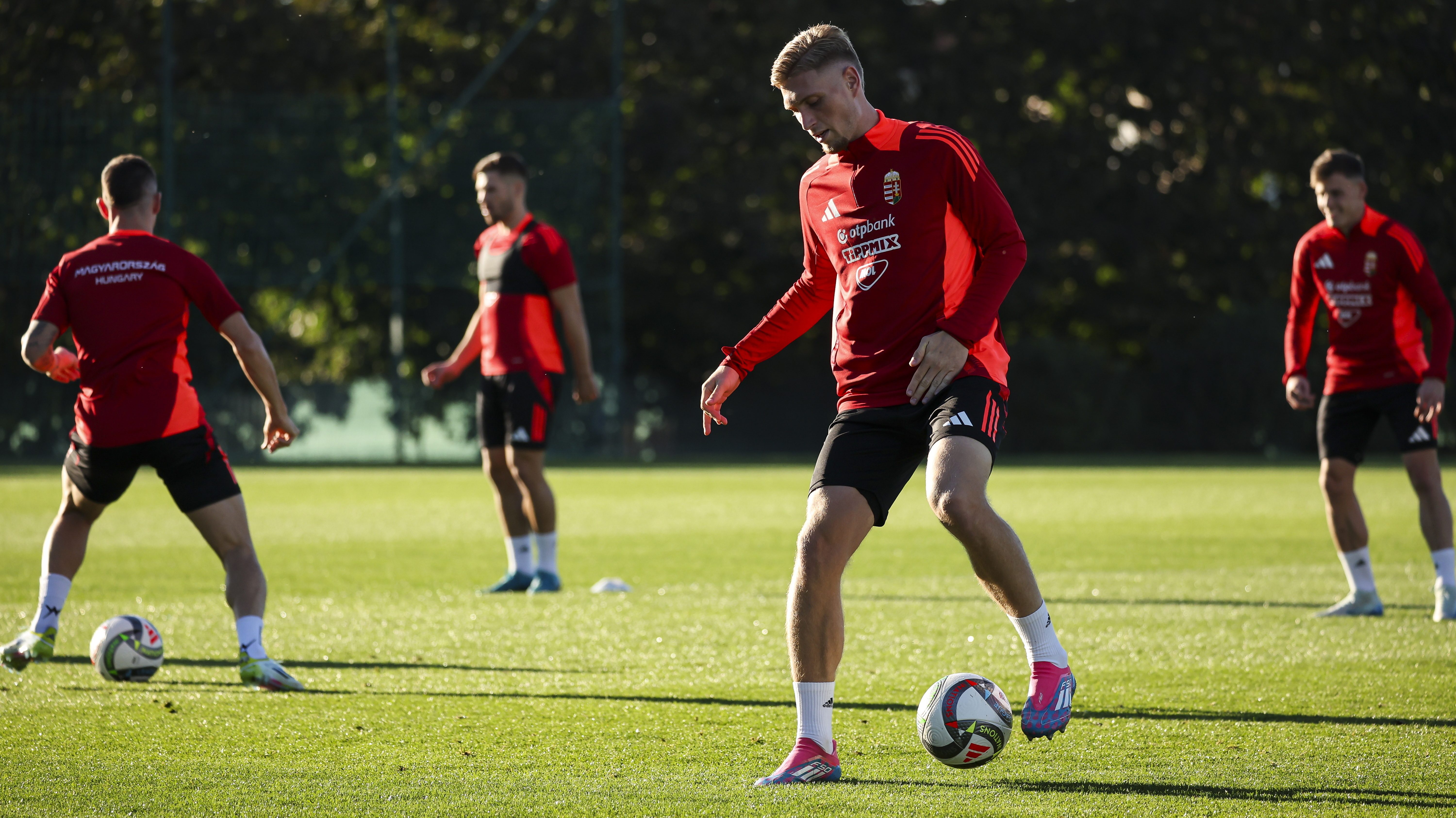 Szűcs Kornél a válogatott edzésén.