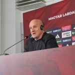 Marco Rossi szövetségi kapitány a márciusban sorra kerülő, a szlovénok és a görögök elleni felkészülési mérkőzésre készülő magyar labdarúgó-válogatott keretének kihirdetésén az MLSZ Telki Edzőközpontjában .